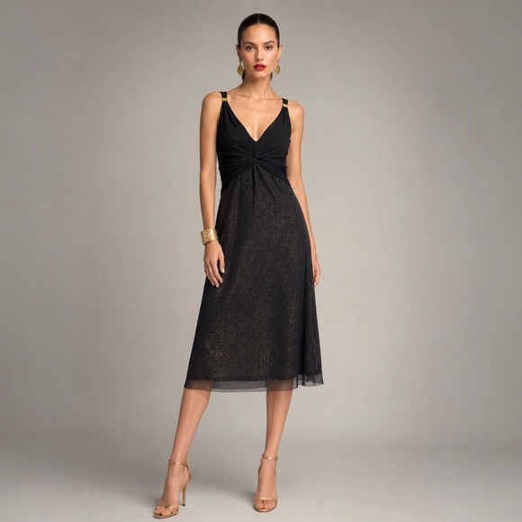 Vivienne Vivienne Tam Dresses & Skirts - Vivienne Tam Y2k Whimsigoth Dress M Black Mesh Empire Waist Stretch Fairy Grunge